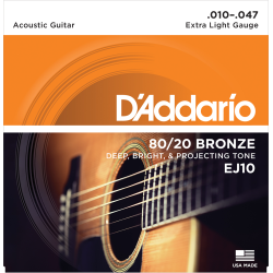 Acoustic strings set 80/20 Bronze Extra-light 10-47