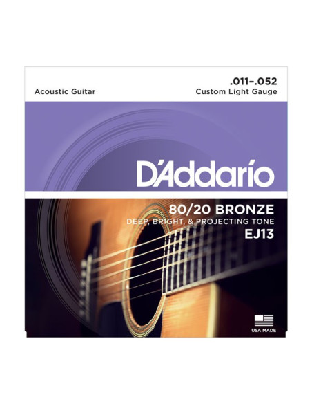 Acoustic strings set 80/20 Bronze  Custom-Light 11-52