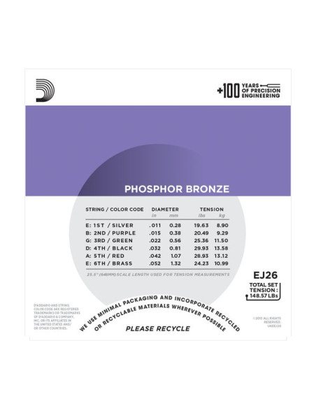 Jeu de cordes Folk Phosphore-Bronze Custom-light 11-52