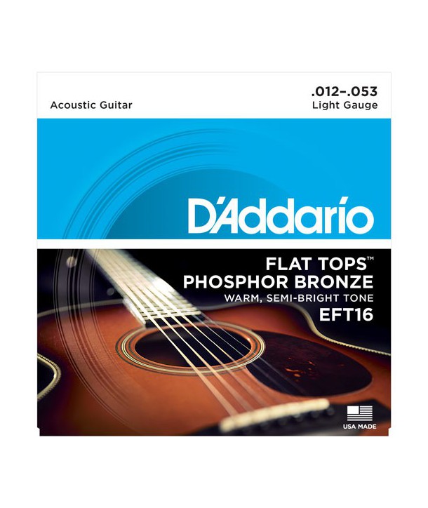 Acoustic strings set Phosphor Bronze Flat Tops Light 12-53
