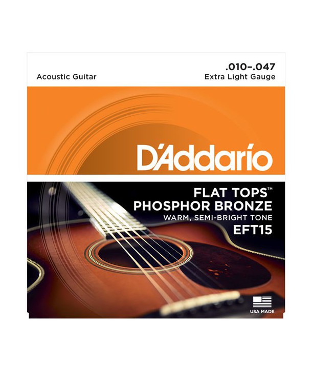 Jeu de cordes Folk Flat Tops Phosphore-Bronze Extra-light 10-47