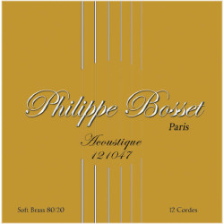 Jeu de 12 cordes ACOUSTIQUE Bronze 10-47 Philippe Bosset