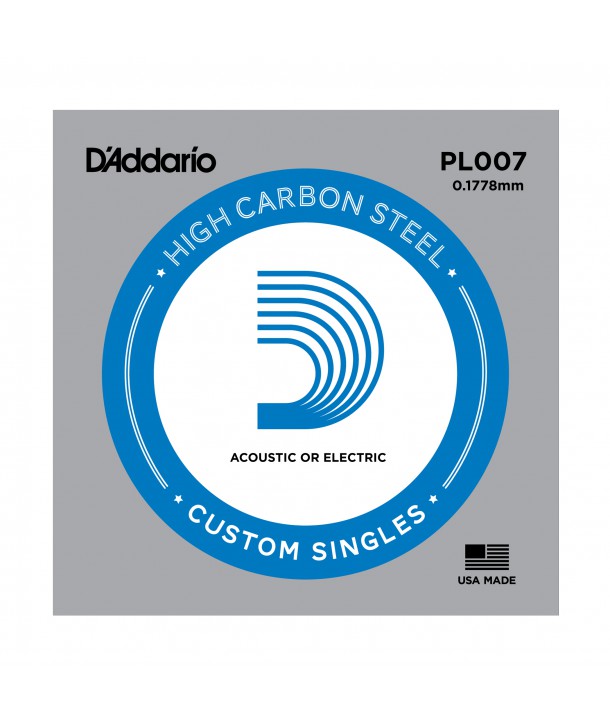 Cuerda suelta para guitarra eléctrica o acústica Acero liso 7