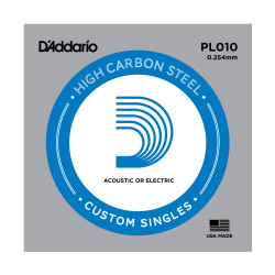 Corde unité 10 électrique ou acoustique XL acier plein