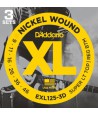 Pack de 3 jeux de Cordes électriques Nickel Wound Super LTHB 9-46 filé rond nickel