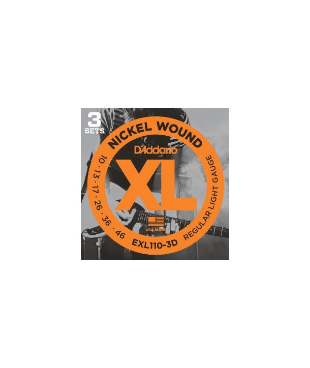 3 juegos de Cuerdas eléctrica Nickel Wound Regular-light 10-46