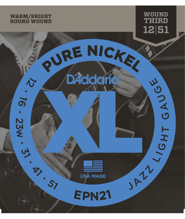 Juego de Cuerdas eléctrica Jazz Light Pure Nickel 11-48