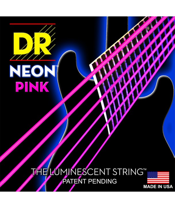 E-Gitarren Saiten DR SuperStrings Neon Hi-Def Pink 9-46