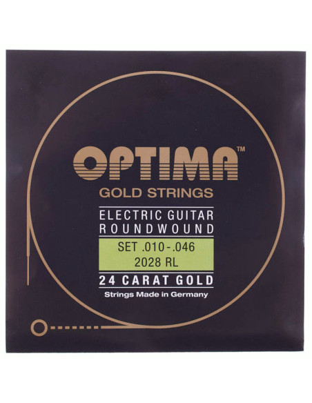 Jeu de cordes électriques Gold Strings filé rond Regular Light 10-46