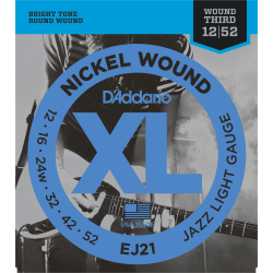 Jeu de cordes électriques XL Nickel Round Wound Jazz Light 12-52