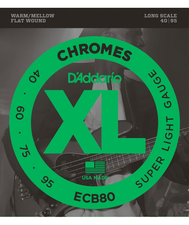 Jeu de cordes Chrome basse filé plat Super-soft 40-95