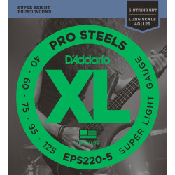 Jeu de cordes Basse PROSTEEL 5 cordes 40-125