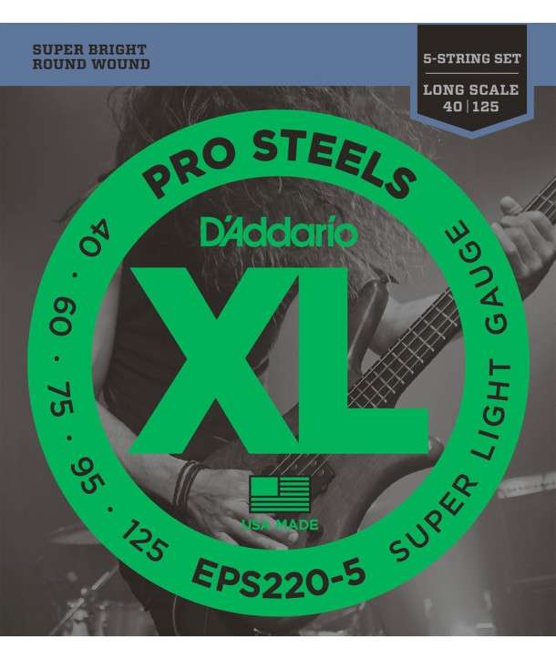 Jeu de cordes Basse PROSTEEL 5 cordes 40-125