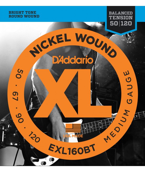 Jeu de Cordes Basse EXL160BT Balanced Tension Medium 50-120 filé rond nickel