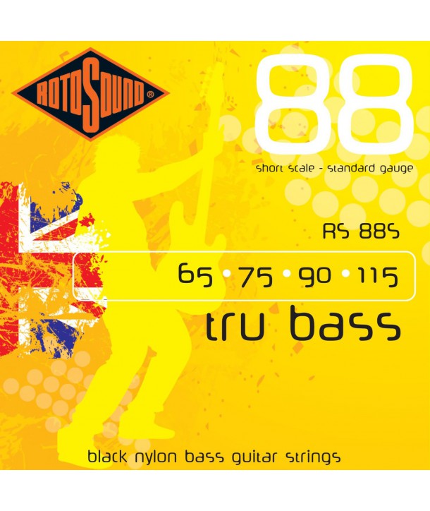 Jeu de cordes basse file plat TRU BASS black nylon short scale 60-115 Viola Bass