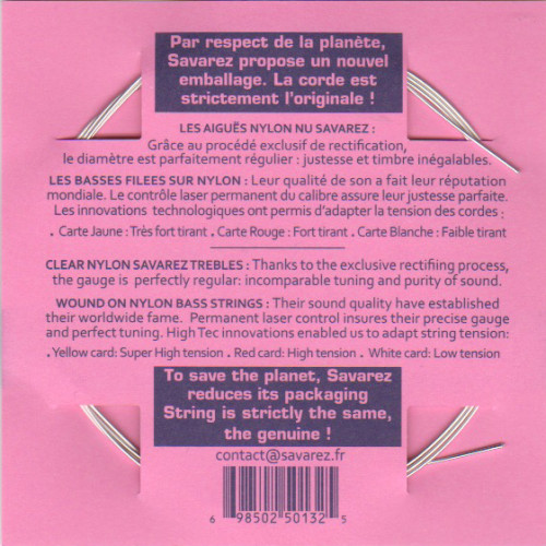 Corde unité Sol - Rouge Tension Normale - Filé argent