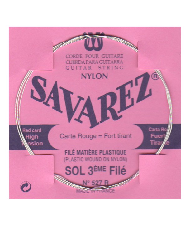 Corde unité Sol - Rouge Tension Normale - Filé argent