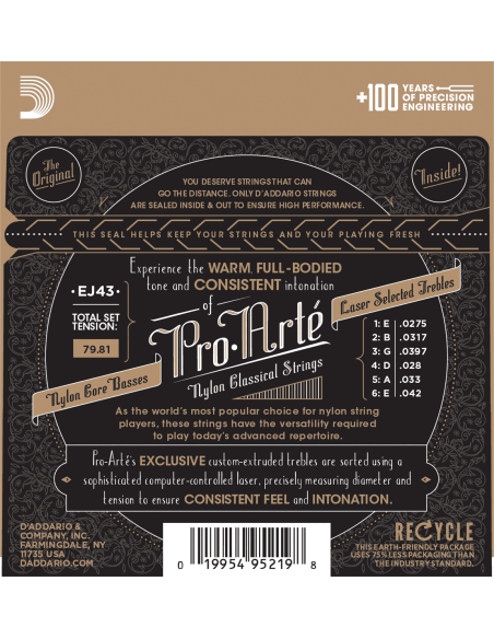 Classical strings set Pro-Arté Nylon Light Tension