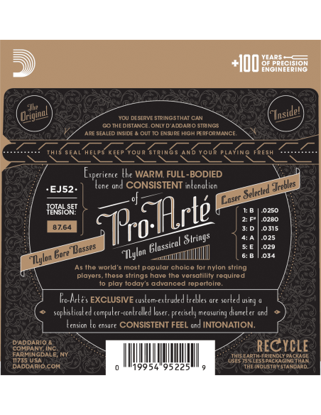 Jeu de cordes Guitare Alto Pro-Arté Nylon Tension normale
