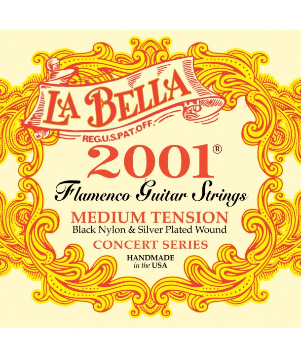Jeu de cordes classique Série 2001 FLAMENCO tension Medium Nylon noir