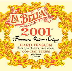 Jeu de cordes classique Série 2001 FLAMENCO tension Forte Nylon noir