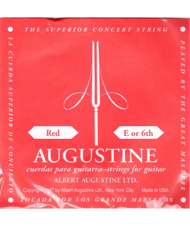 Corde unité Mi grave - nylon filé argenté - tension rouge normal