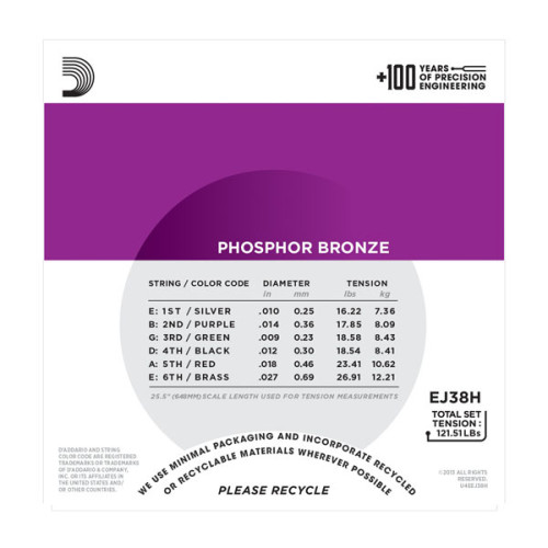Jeu de cordes Folk Phosphore-Bronze High Strung/Nashville Tuning 10-27 