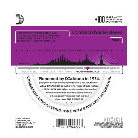 Jeu de cordes Folk Phosphore-Bronze High Strung/Nashville Tuning 10-27 