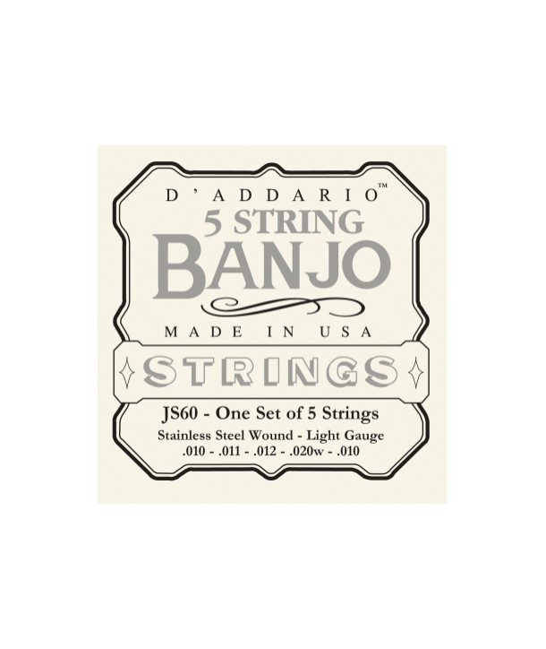 Jeu de cordes pour pour Banjo 5 Cordes Nickel Light