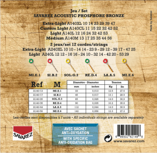 Jeu de cordes folk Phosphore Bronze Medium 13-55