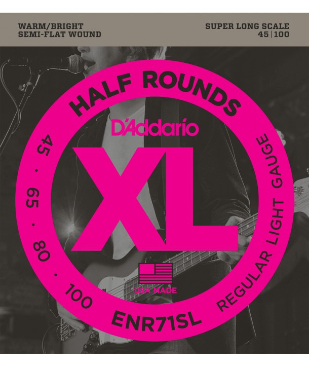 Jeu de cordes basse nickel file demi-rond regular light 45-100 Medium scale