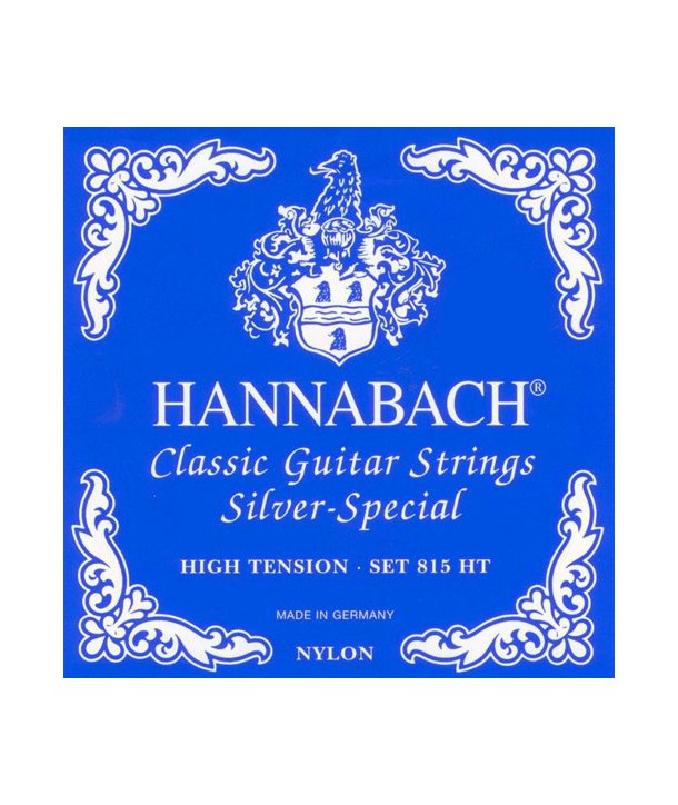 Jeu de cordes classique Silver-Spécial 815HT Tension Forte Hannabach Bleu