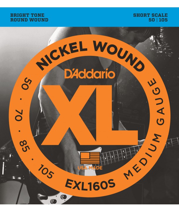 Jeu de cordes Basse XL Regular 50-105 filé rond nickel