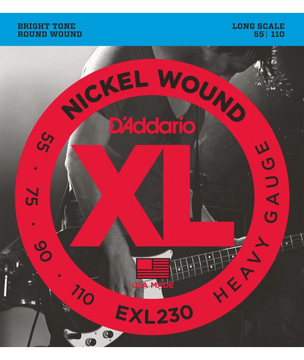Jeu de cordes Basse XL Custom light 40-100 filé rond nickel