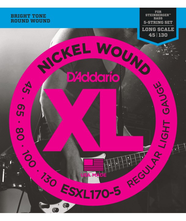 Jeu de cordes Basse XL DOUBLE BOULES Soft 45-100 filé rond nickel