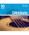 Pack 10 jeux de cordes Folk Phosphore-Bronze Light 12-53