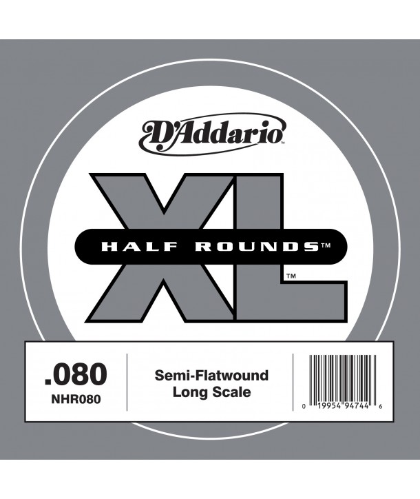 Corde à l'unité basse 80 Nickel file demi-rond 