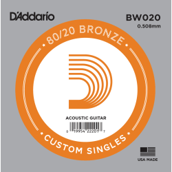 Corde unité 20 acoustique filée Bronze 80/20