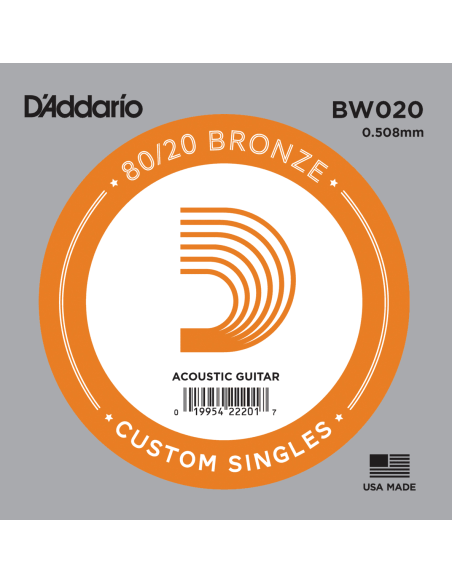 Single 20 acoustic 80-20 Bronze wound