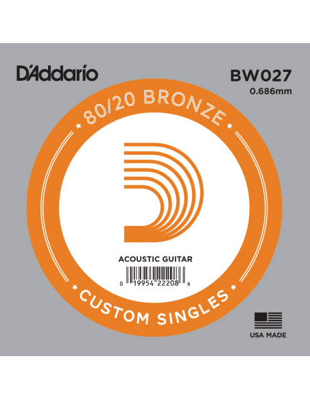 Corde unité 27 acoustique filée Bronze 80/20