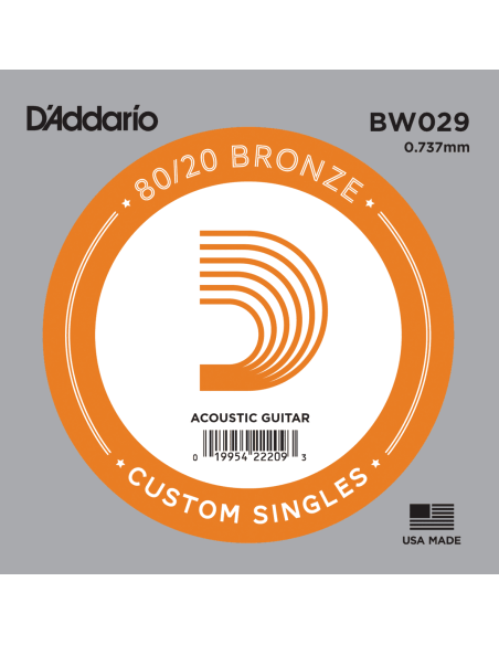 Corde unité 29 acoustique filée Bronze 80/20