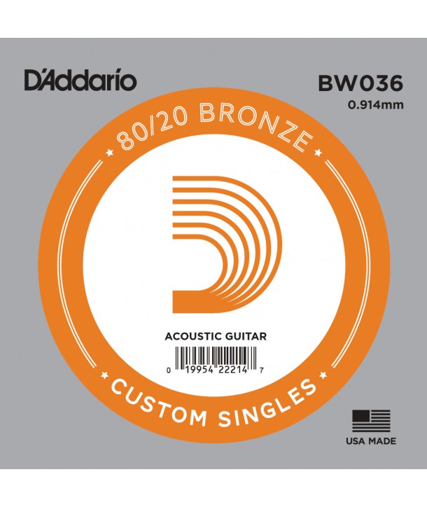 Single 36 acoustic 80-20 Bronze wound
