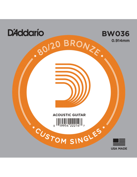 Single 36 acoustic 80-20 Bronze wound