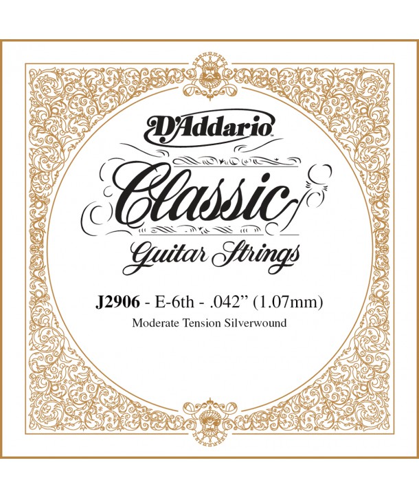 classic single silver wound 6th moderate tension