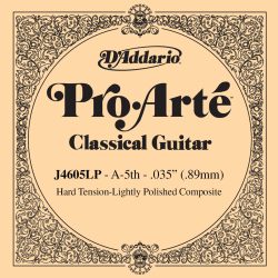 Classic Single Silver Wound Composite Polished 5th Hard Tension