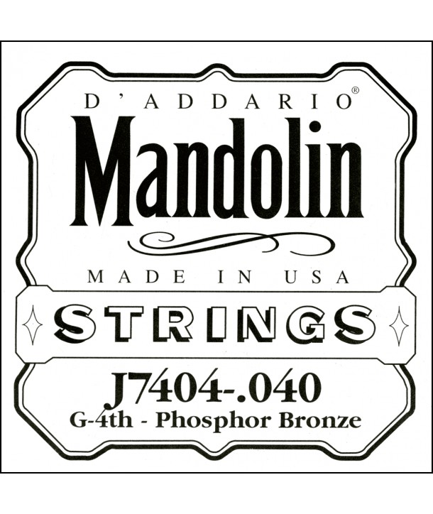 Cordes à l'unité Sol pour Mandoline filée bronze 040