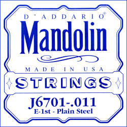 Cordes à l'unité Mi pour Mandoline Acier plein 011