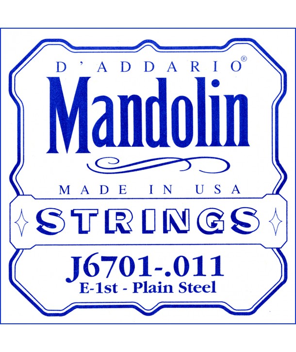 Cordes à l'unité Mi pour Mandoline Acier plein 011