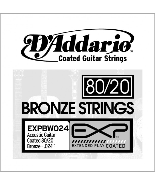 Einzelsaite Westerngitarre EXP coated 80/20 Bronze 24