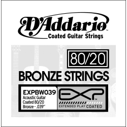 Corde unité 39 acoustique filée Bronze 80/20 gainée